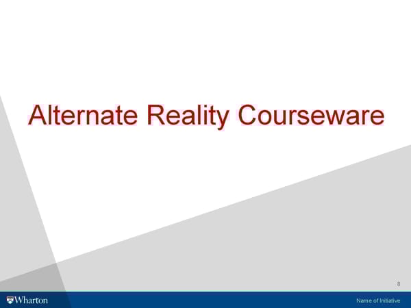 Alternate Reality Courses - Page 7